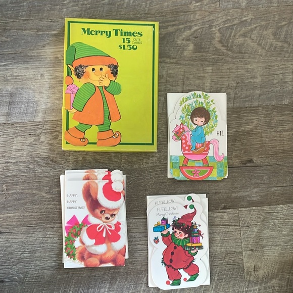Vintage Other - 🎄•| vintage Christmas cards + box